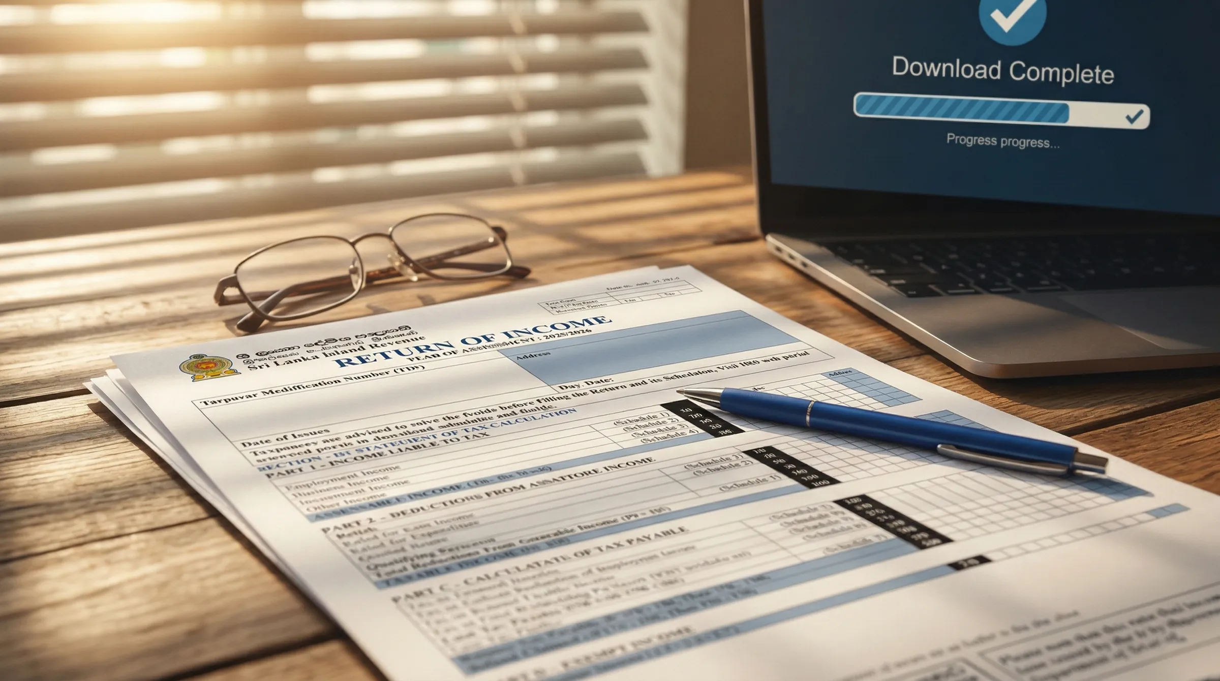 Taxable filing document generation showing Statement of Estimated Tax (SET) and tax return export